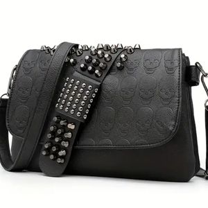 Black skeleton crossbody bag